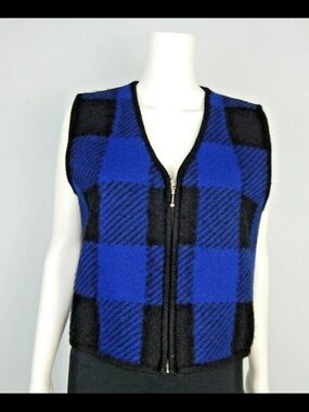 Herman Geist Wool Vintage Buffalo Plaid Vest